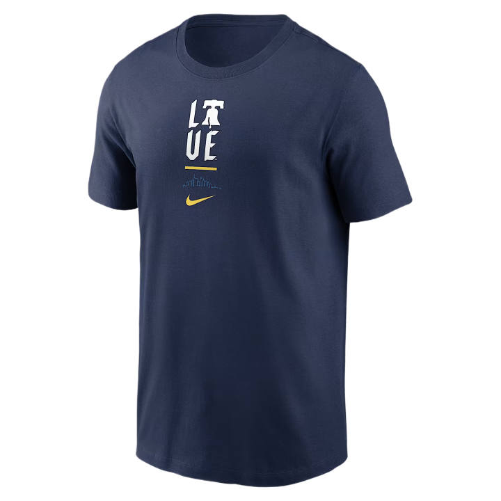 Nike Nike T Shirts Men's Marine Blue Crew Neck Moderate