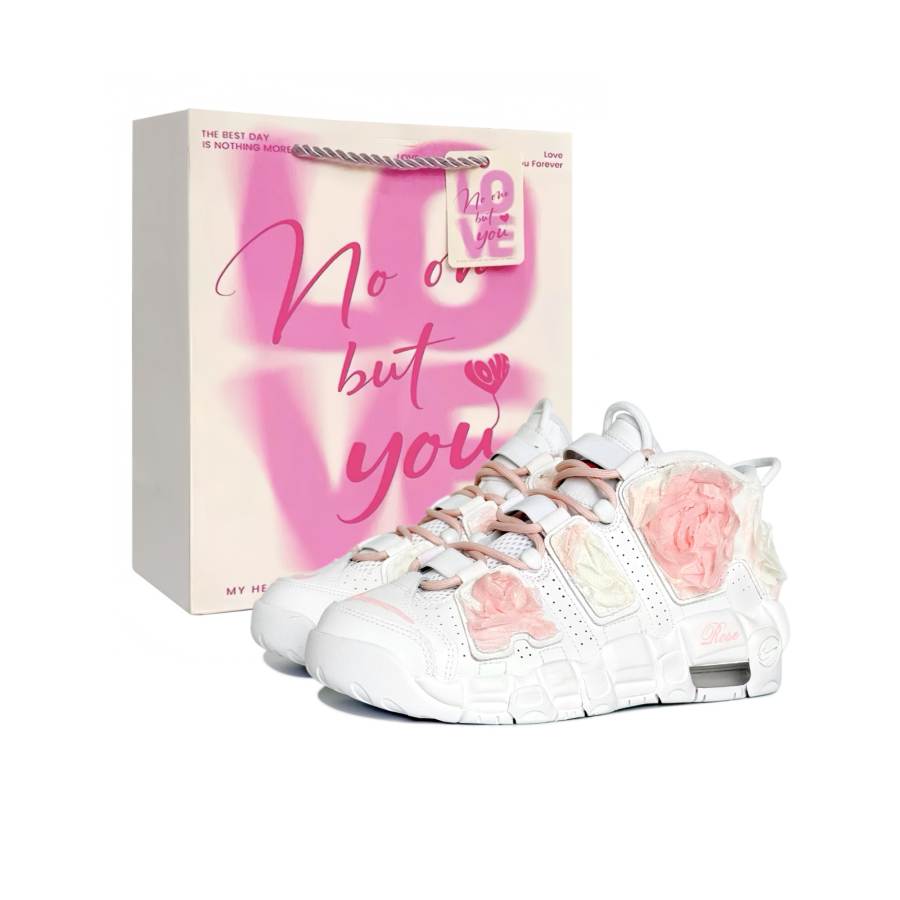 Nike Nike Air More Uptempo Basketball Shoes Women's Mid Top White/Pink