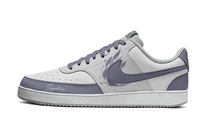 Nike Nike Court Vision Skateboard Shoes Men's Low Top Gray/Purple