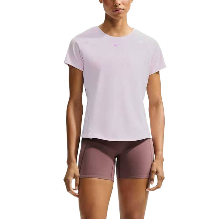 Nike Nike Universa Fitness Clothing Women's Bleached Lilac/Pink Rising Crew Neck Moderate