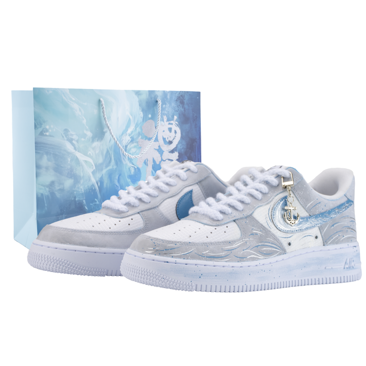 Nike Nike Air Force 1 Skateboard Shoes Men's Low Top Blue/Gray