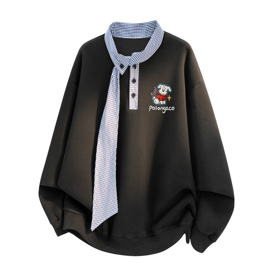 PAL ONGACO Sweatshirts Unisex Stand Collar Moderate Straight Fit