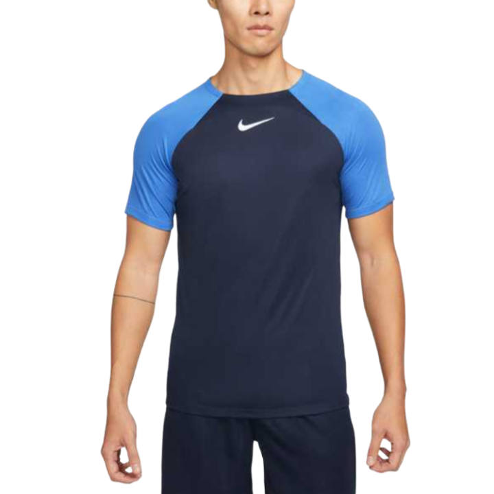Nike Nike Academy Soccer Jerseys Men's Obsidian Black/Royal Blue/White Crew Neck Moderate Straight Fit