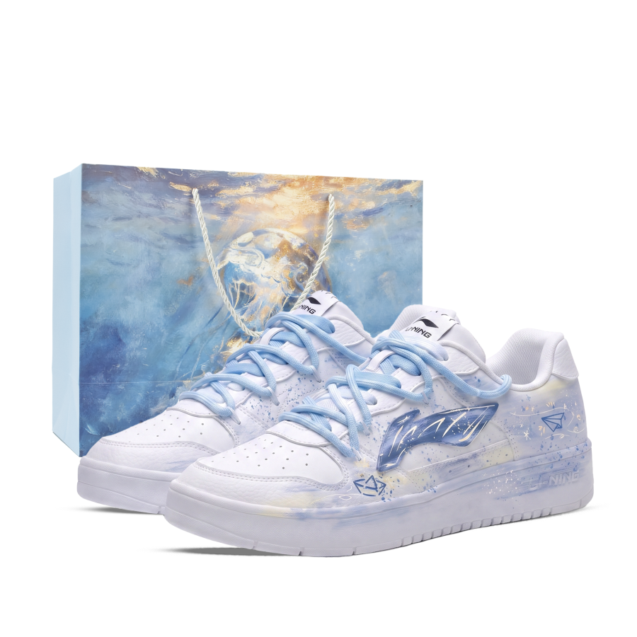 Li-Ning Li Ning Skateboard Shoes Unisex Low Top White/Blue/Yellow