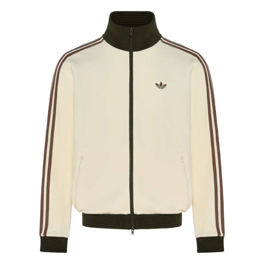 Adidas Originals Jackets Unisex Ivory Stand Collar Moderate