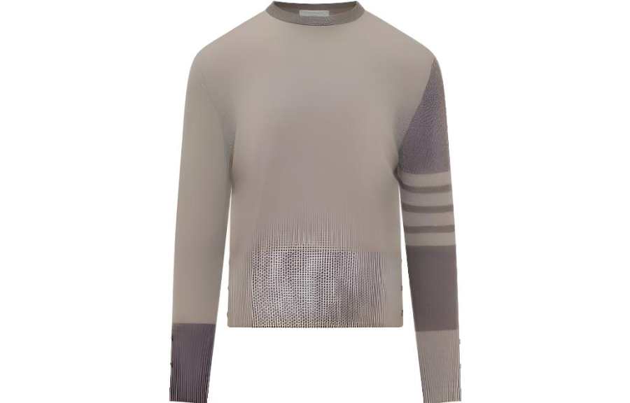 THOM BROWNE THOM BROWNE Striped Knitted Crewneck Jumper