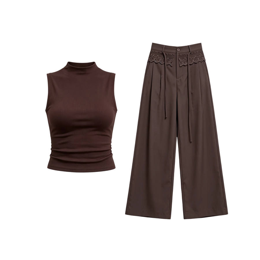TUSHIFEI Casual Suits Women's Crew Neck Moderate
