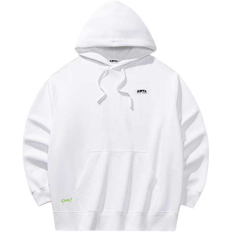 ANTA Life Collection Sweatshirts Unisex Snowflake White Hooded Non Detachable Moderate
