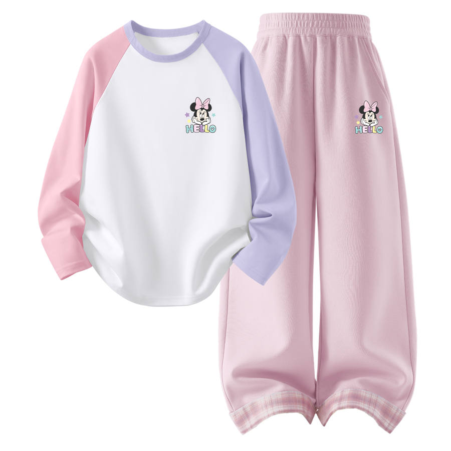 Disney Kids Casual Sportswear Crew Neck Thin Stretch Breathable
