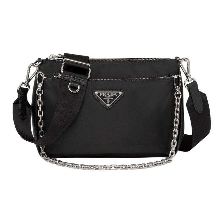 PRADA PRADA Nylon Shoulder Bag, Crossbody Bag Men's Black