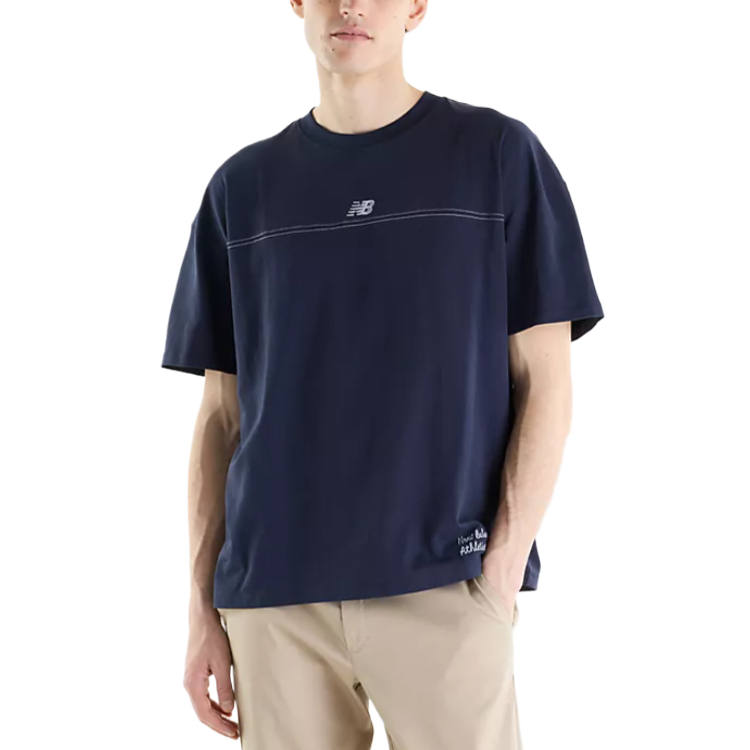 New Balance New Balance NB Sport T Shirts Men's Dark Night Crew Neck Moderate Straight Fit