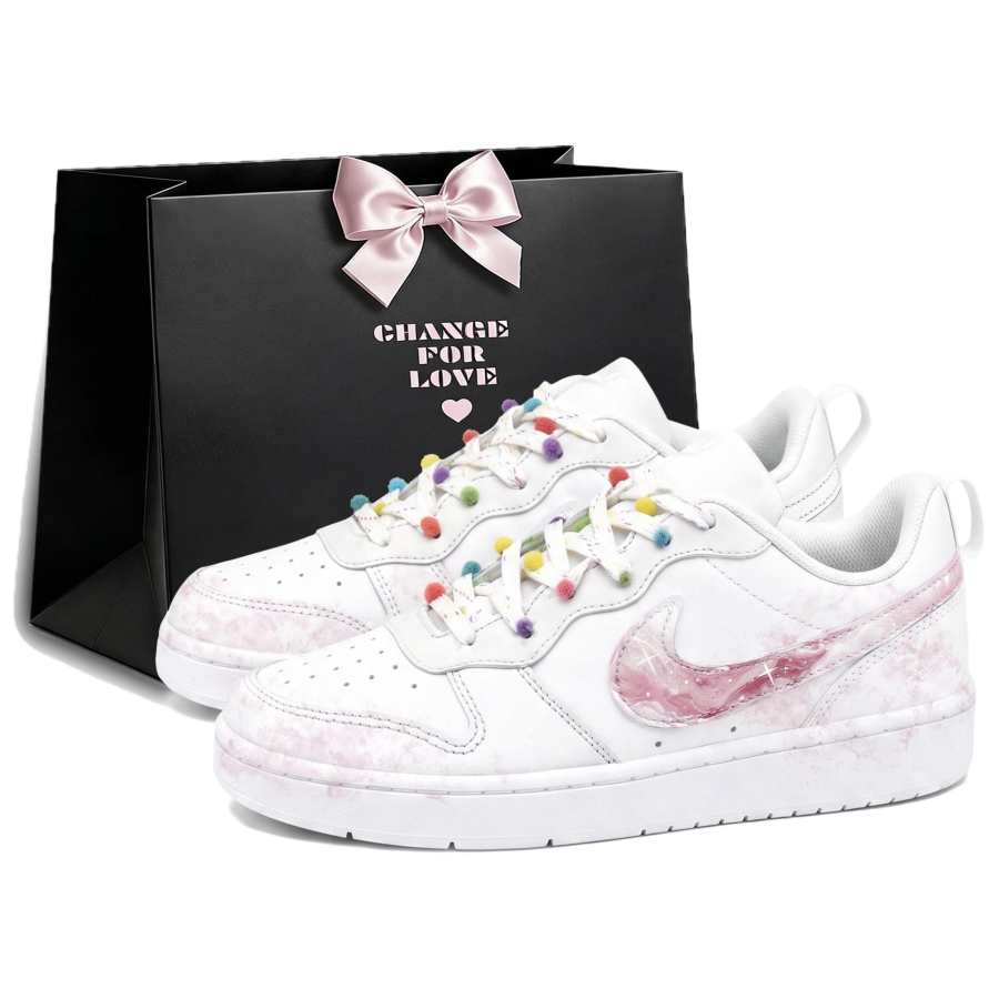 Nike Nike Court Borough Skateboard Shoes Women's Low Top Pink