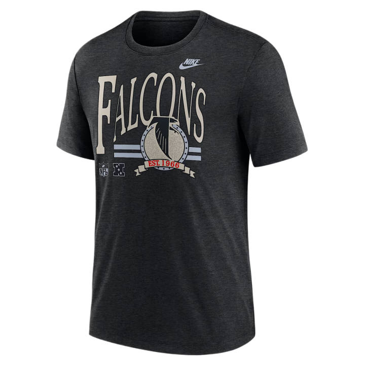 Nike Nike NFL T Shirts Men's Black Heather Crew Neck Moderate