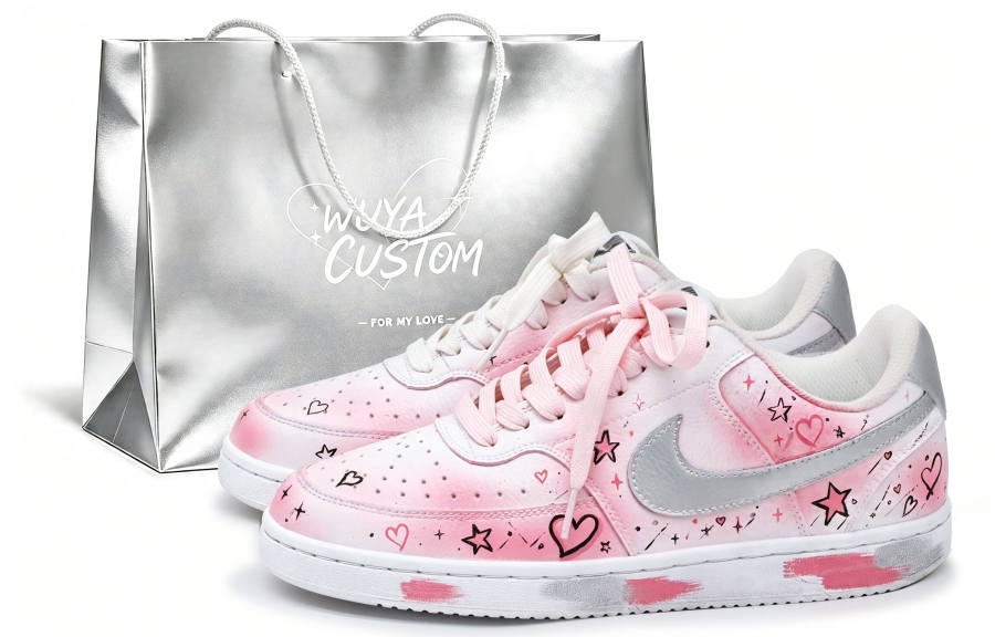 Nike Nike Court Vision 2 Skateboard Shoes Women's Low Top Silver/Pink