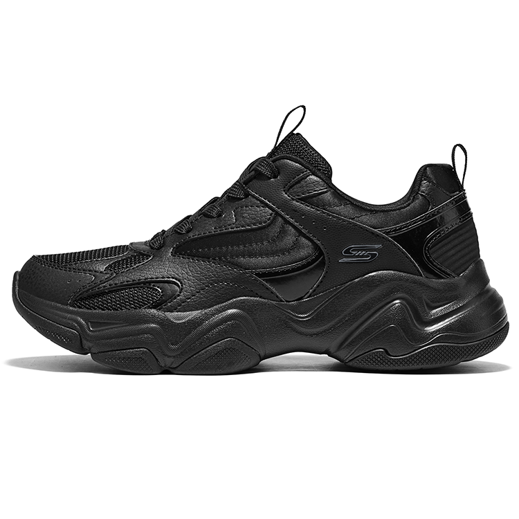 Skechers BOBS DIEGO Chunky Sneakers Women's Low Top All Black