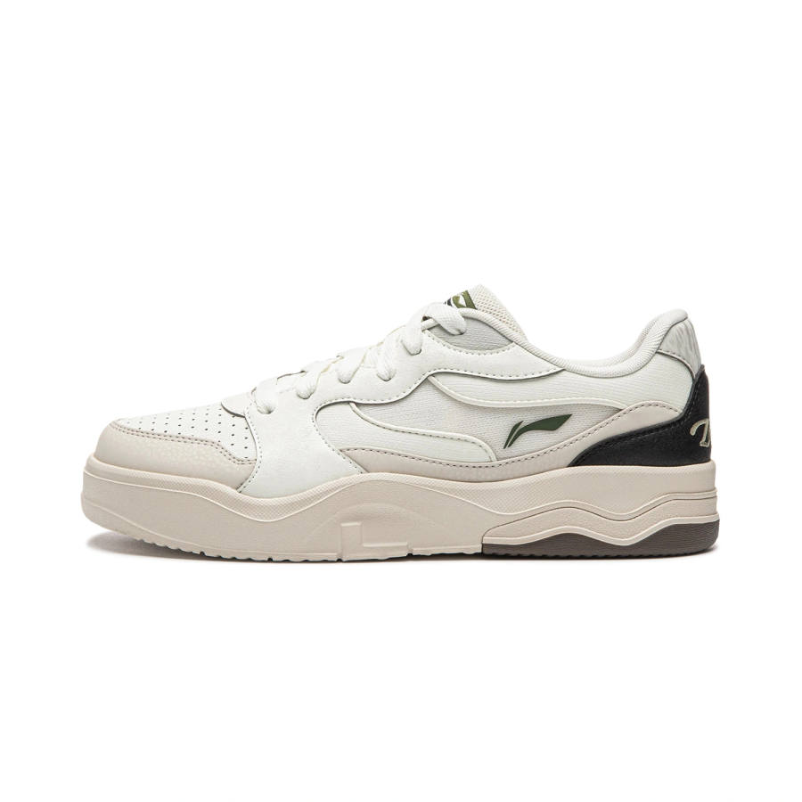 Li-Ning Li Ning Sports Life Collection Skateboard Shoes Men's Low Top Champagne White/Stalactite Gray