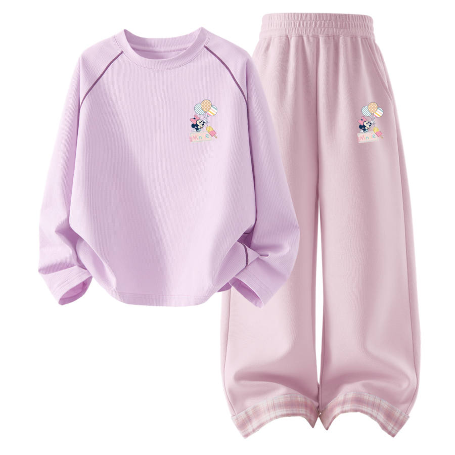 Disney Kids Casual Sportswear Crew Neck Thin Stretch Breathable