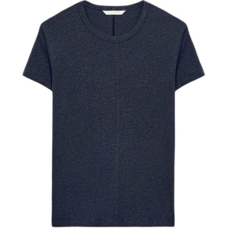ZARA T Shirts Women's Sea Blue Crew Neck