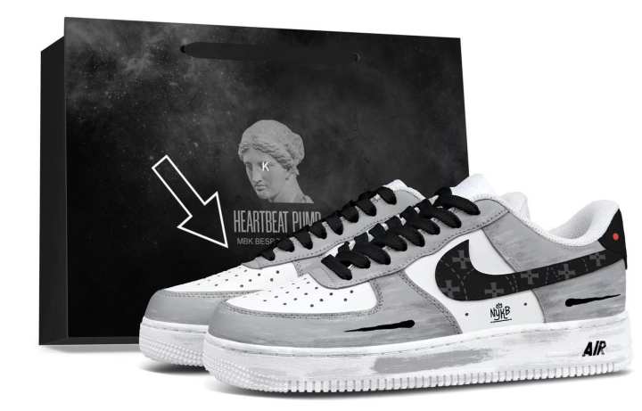 Nike Nike Air Force 1 Skateboard Shoes Unisex Low Top Gray