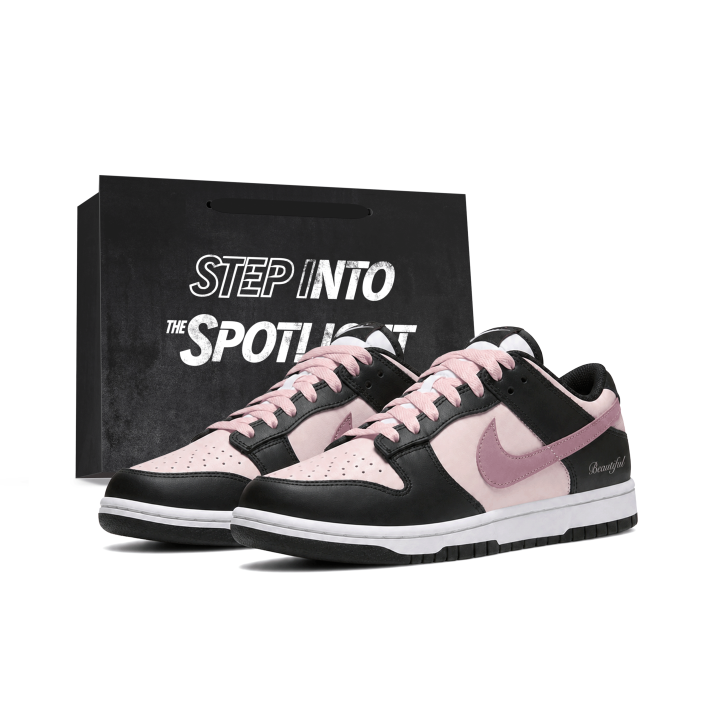 Nike Nike Dunk Skateboard Shoes Unisex Low Top Black White Pink