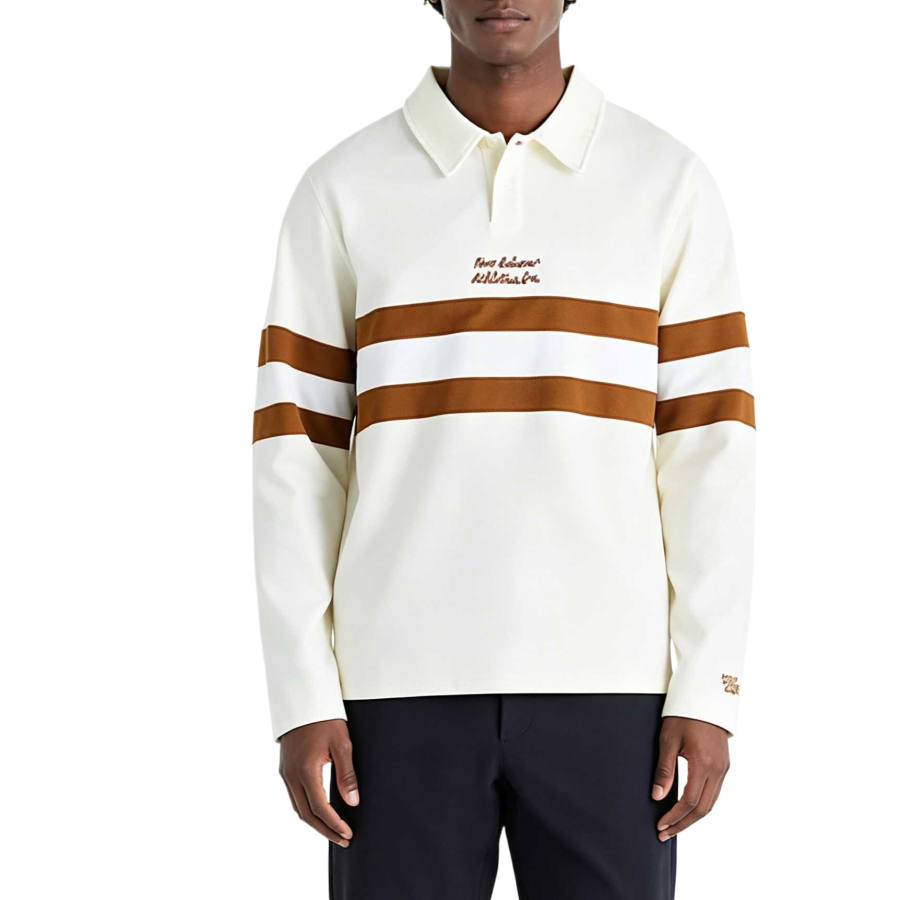 New Balance New Balance NB Sport Polo Shirts Men's Angora Breakfast Tea Polo Collar Moderate