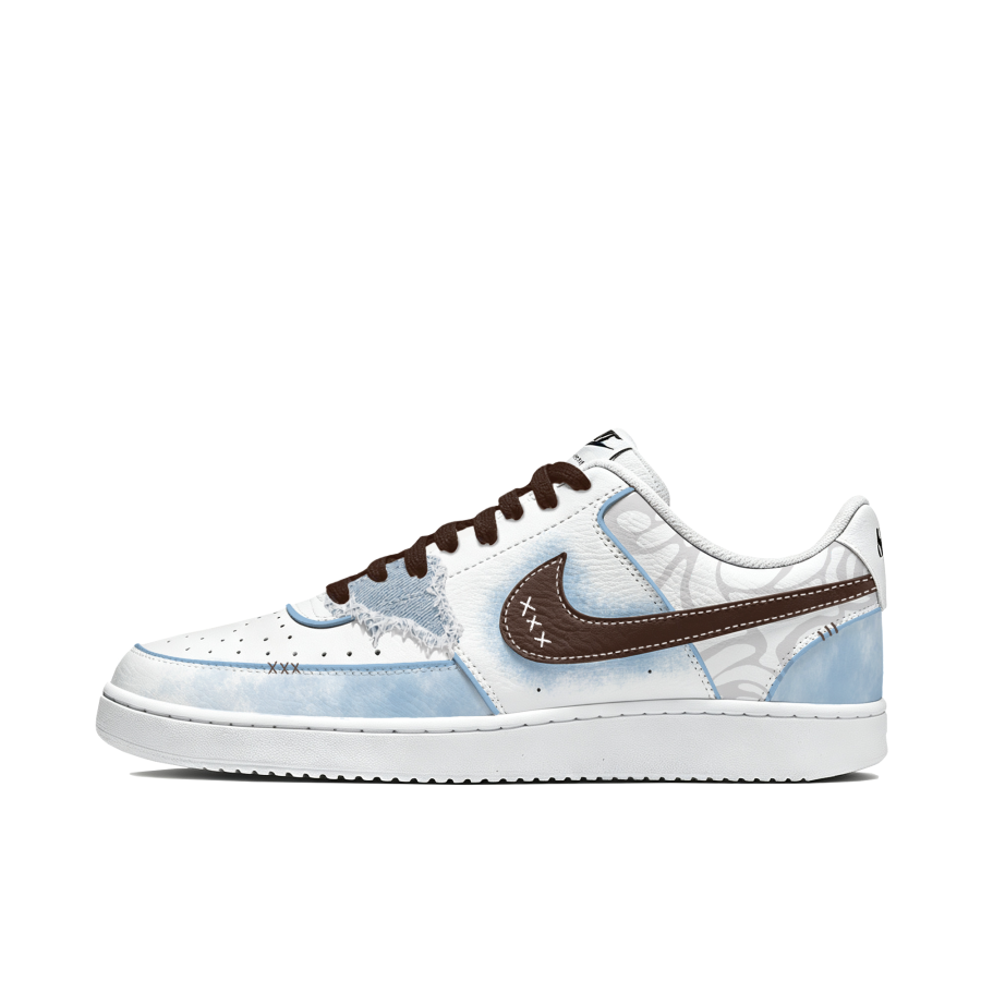 Nike Nike Court Vision Skateboard Shoes Unisex Low Top Blue/Brown