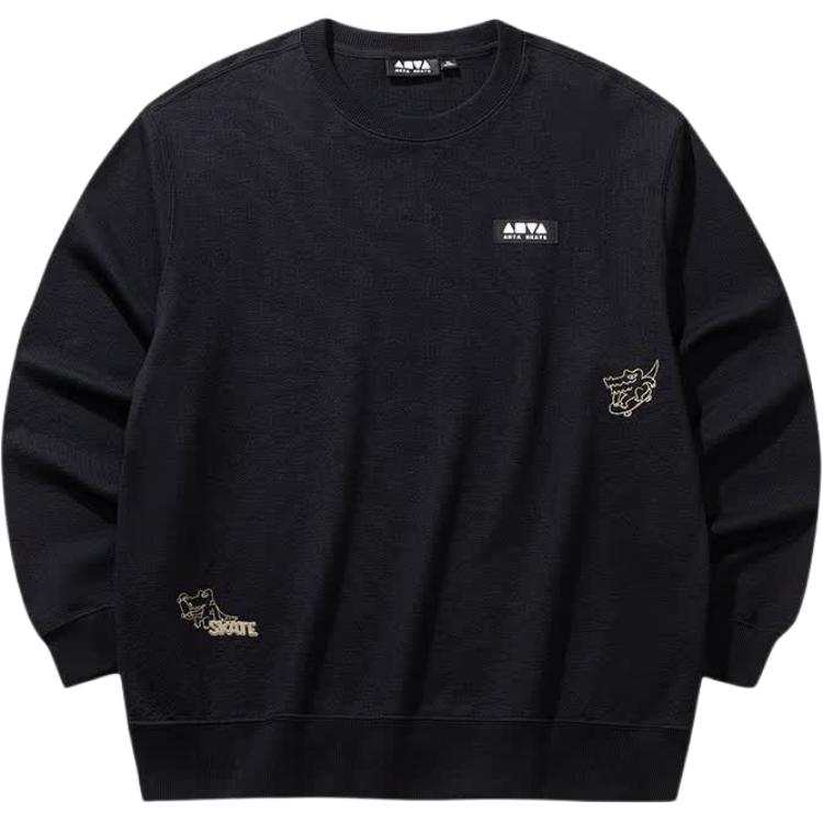 ANTA Life Collection Sweatshirts Unisex Black Crew Neck Moderate Straight Fit