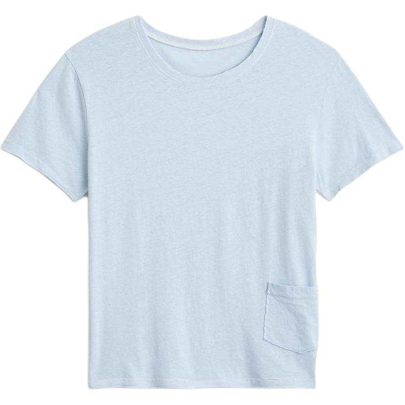 ZARA T Shirts Women's Light Blue Crew Neck