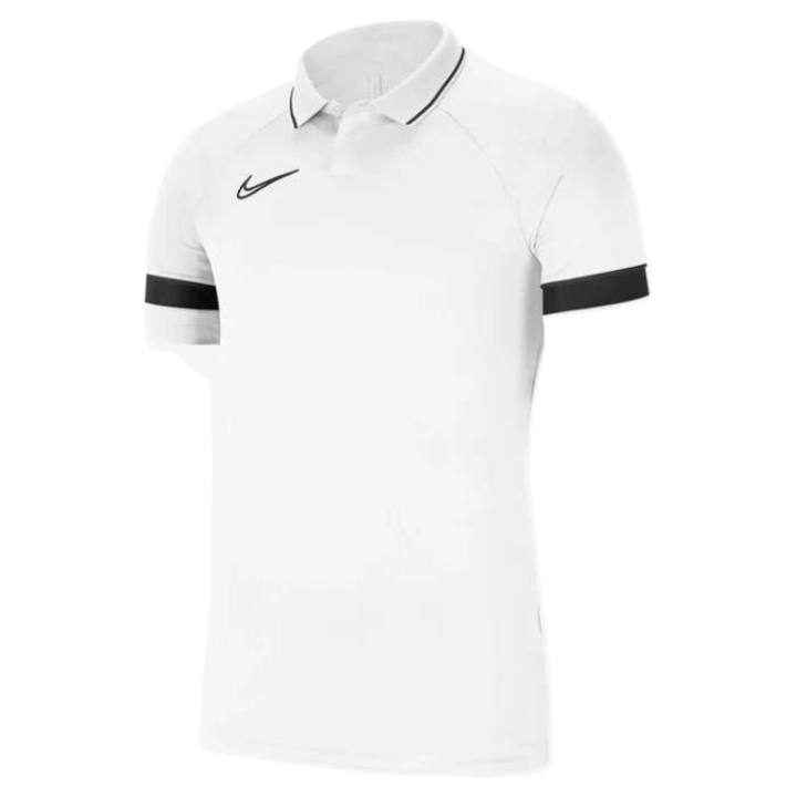 Nike Nike Academy Polo Shirts Men's White/Black/Black/Black Polo Collar Moderate Straight Fit