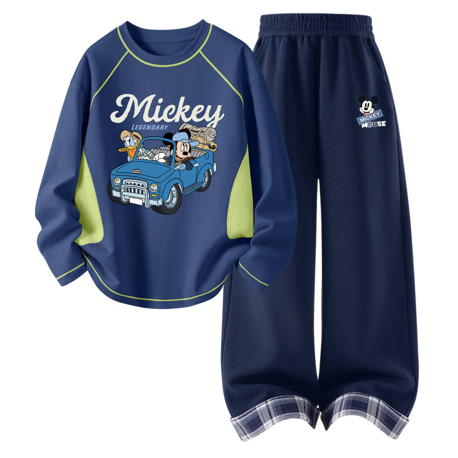 Disney Kids Casual Sportswear Crew Neck Thin Stretch Breathable