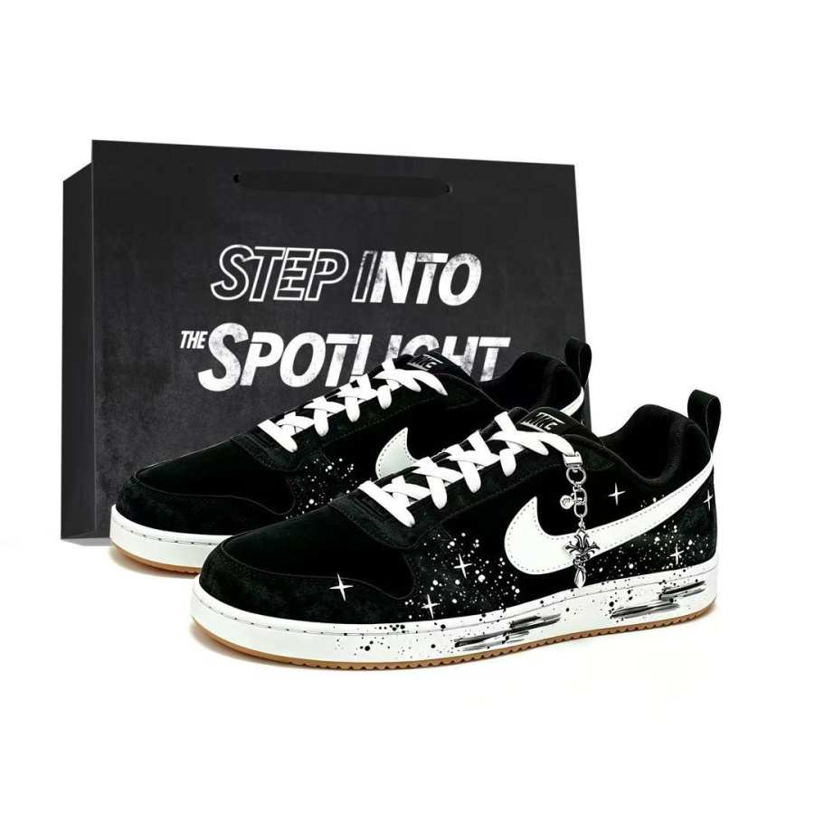 Nike Nike Court Borough Skateboard Shoes Men's Low Top Black/White