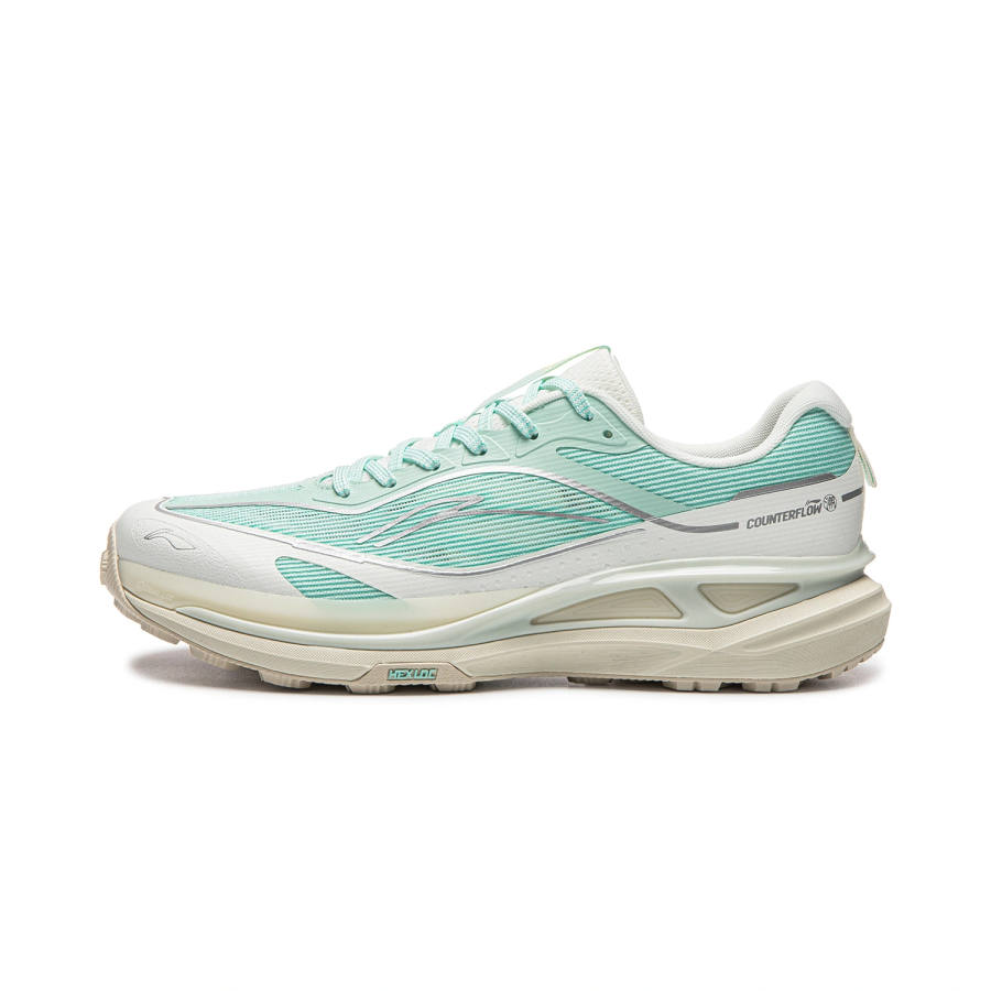 Li-Ning Li Ning Outdoor CF Tracing, Hiking Mountaineering & Hiking Shoes Unisex Low Top Ivory/Floating Green