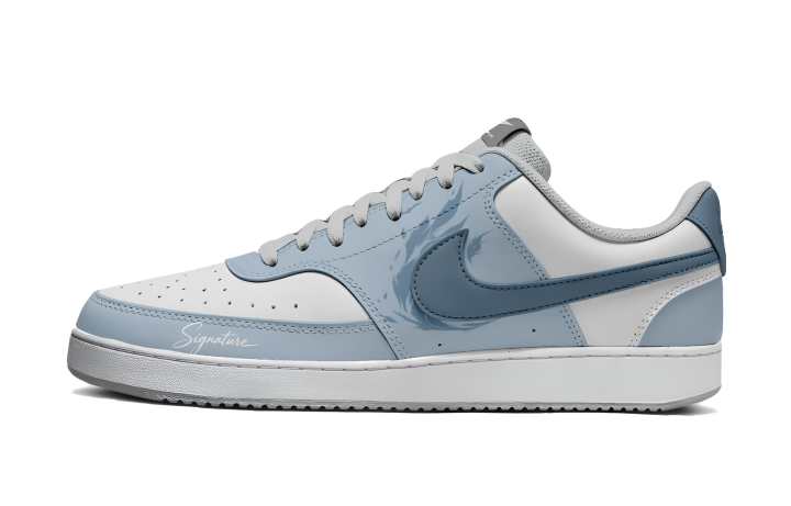 Nike Nike Court Vision Skateboard Shoes Men's Low Top Gray/Blue