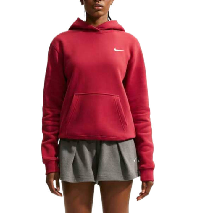 Nike Nike Sweatshirts Women's Bright Red/Sail White Hooded Non Detachable Moderate