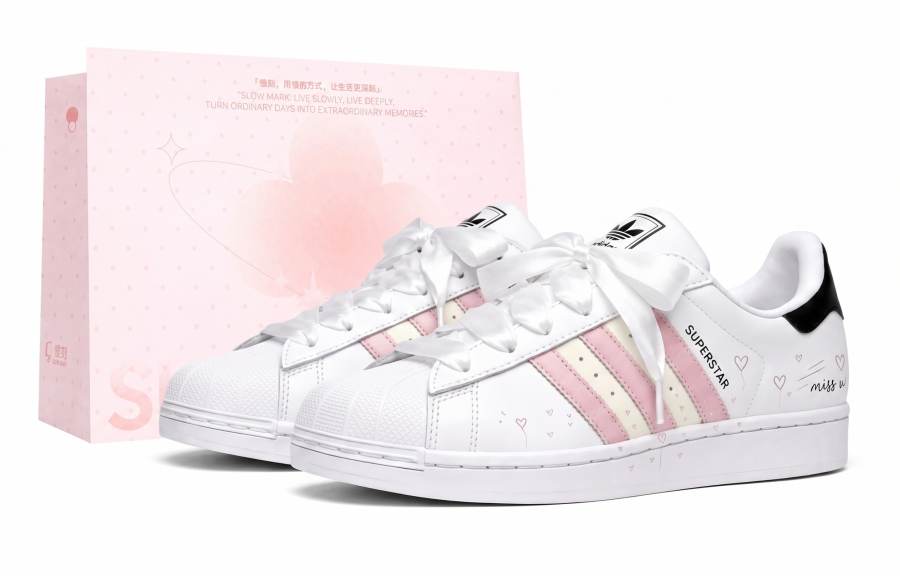 Adidas Originals Superstar 2 Skateboard Shoes Women's Low Top Pink