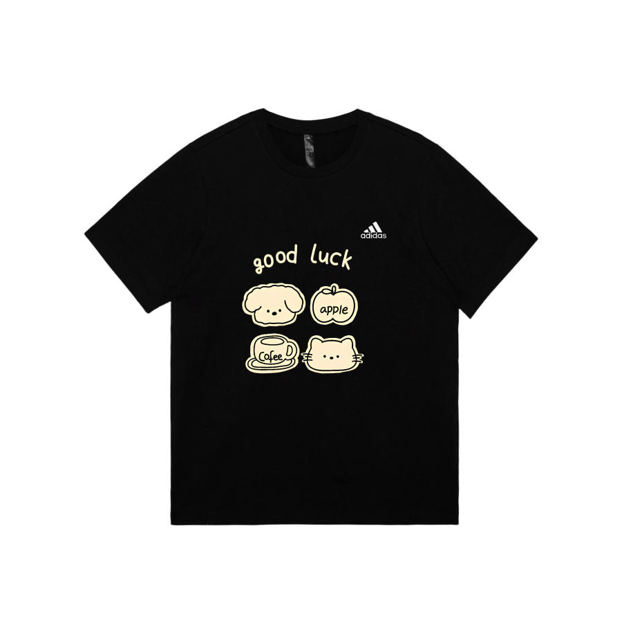 Adidas Adidas MUST HAVES T Shirts Unisex Black Crew Neck Moderate Straight Fit