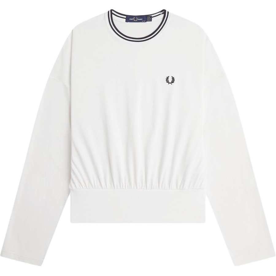 FRED PERRY T Shirts Women's White Crew Neck Moderate Straight Fit