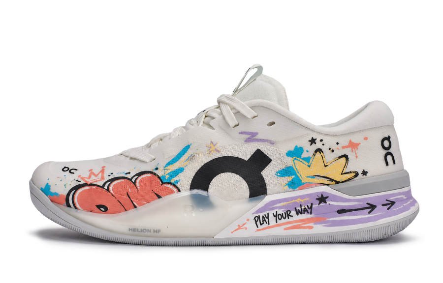 On THE ROGER Pro 3 Tennis Shoes Women's Low Top Black/Yellow/Orange/Purple/Blue