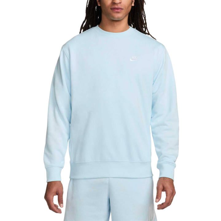 Nike Nike Sportswear Club Sweatshirts Men's Glacier Blue/White Crew Neck Moderate