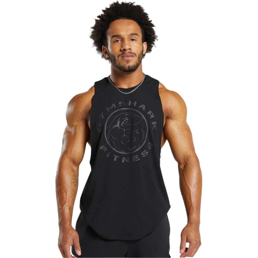 GYMSHARK Tank Tops Men's Crew Neck Moderate