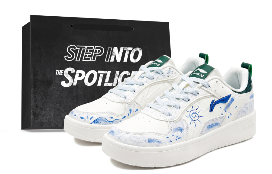 Li-Ning Li Ning Wheat Age Skateboard Shoes Men's Low Top White