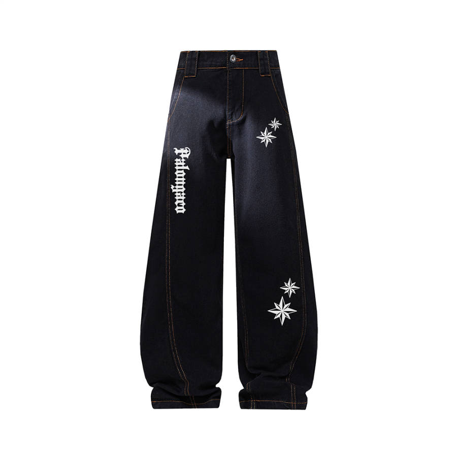 PAL ONGACO Jeans Unisex Moderate Wide Leg Pants