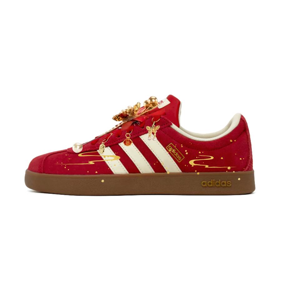 Adidas Adidas Vl Court Classic Skateboard Shoes Unisex Low Top Beige