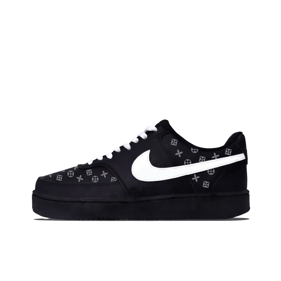 Nike Nike Court Vision Skateboard Shoes Unisex Low Top Gray, White, Black
