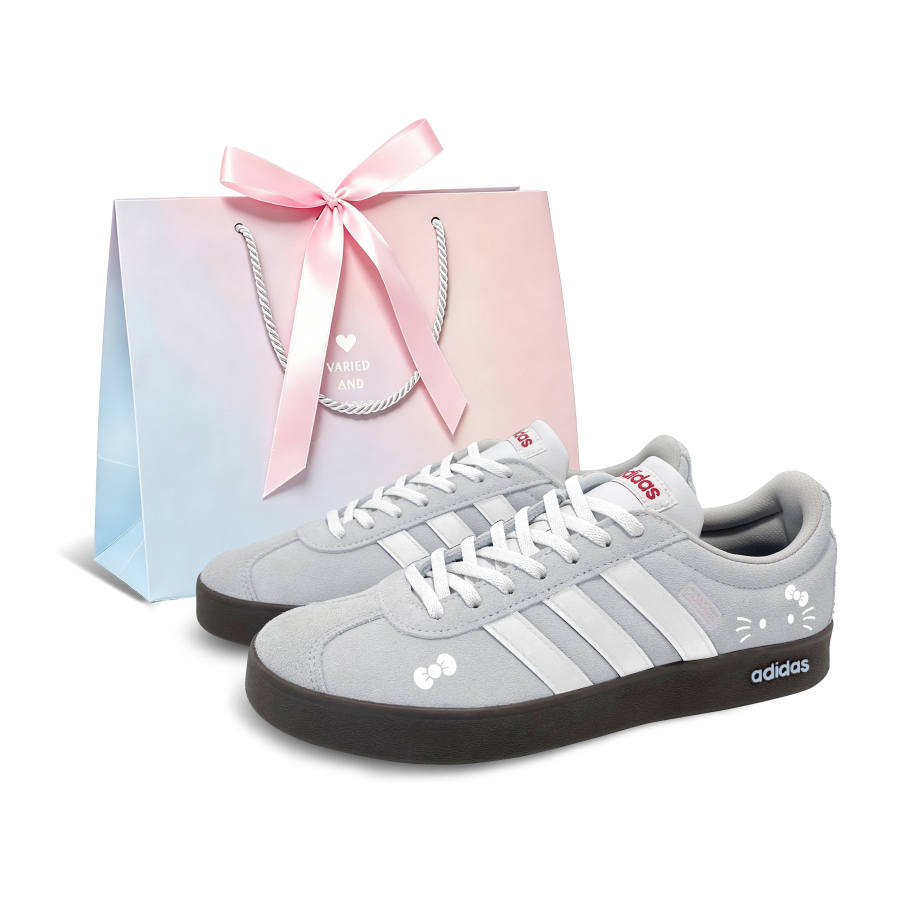Adidas Adidas VL COURT 2.0 German Army Trainers Unisex Low Top Gray White Brown Colorway