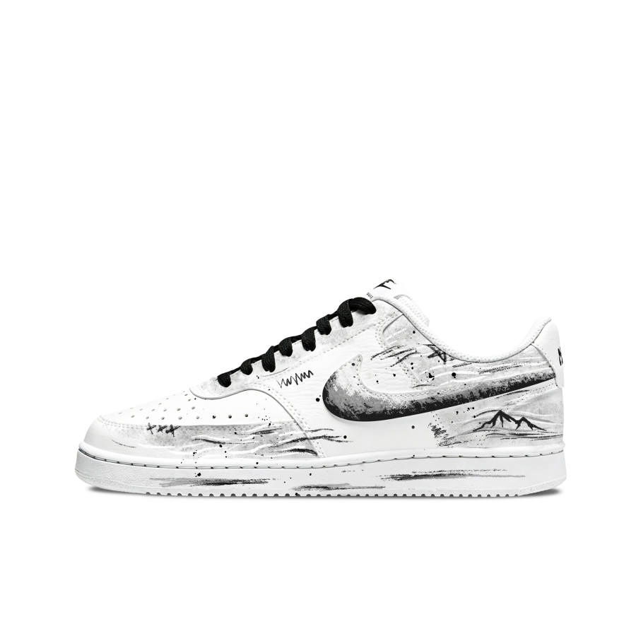 Nike Nike Court Vision Skateboard Shoes Unisex Low Top White/Gray