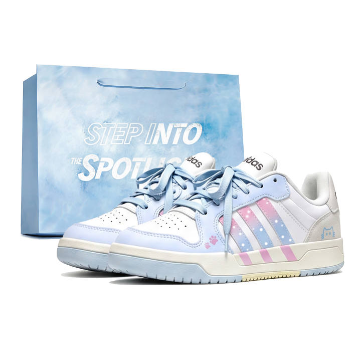 Adidas Adidas ENTRAP Skateboard Shoes Unisex Low Top Blue Pink