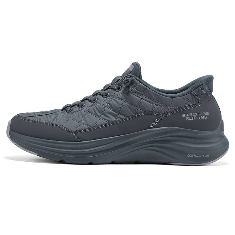 Skechers Slip Ins Casual Shoes Men's Low Top Charcoal Gray