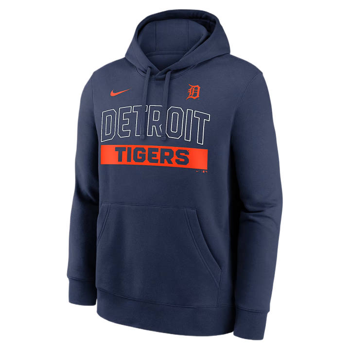 Nike Nike Sweatshirts Men's Marine Blue Hooded Non Detachable Moderate