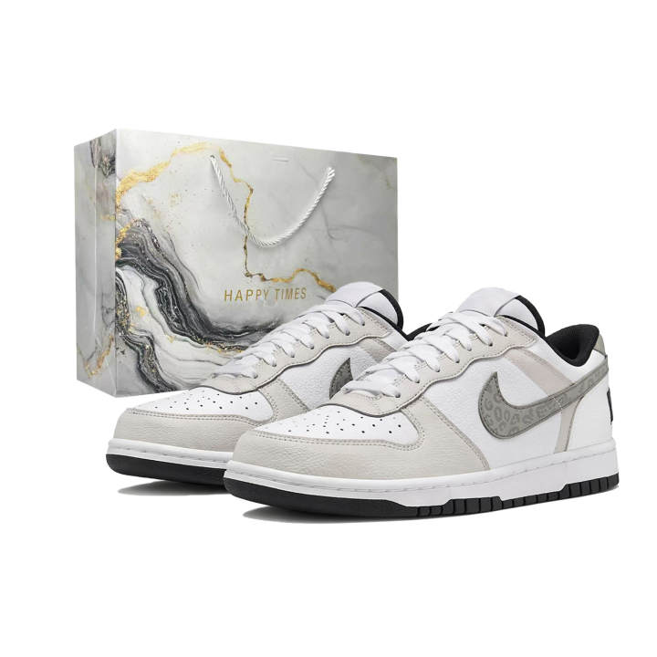 Nike Nike Big Skateboard Shoes Men's Low Top Beige/White